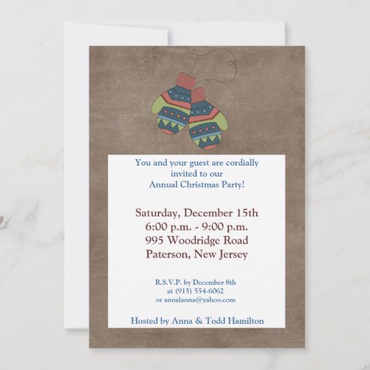 5時間365日のウィンターグローブの検索招待状 招待状 (正面)