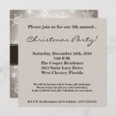 5時間365日のクリスマスクリスマススノーフレーククリスマス招待状 招待状 (正面/裏面)