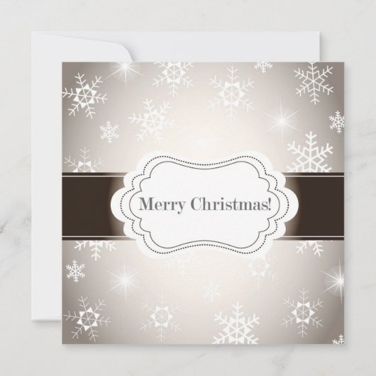 5時間365日のクリスマスクリスマススノーフレーククリスマス招待状 招待状 (裏面)