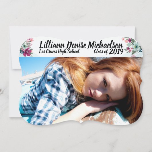 5時間365日のシニア発表熱帯の花Blue O 案内状 (正面)