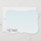 5時間365日のシニア発表白の熱帯花 案内状 (裏面)