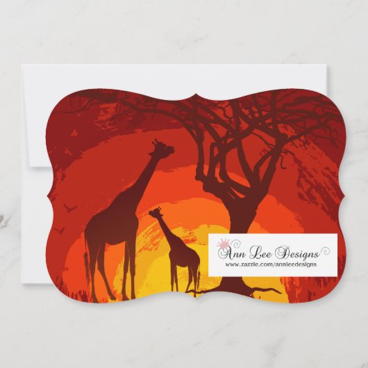 5時間365日のシニア発表African Safari Giraffe Sun 案内状 (裏面)