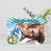 5時間365日のシニア発表Boho Cacti Cactus Succulen 案内状 (スタンド正面)