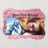 5時間365日のシニア・アナウンスメントバラ金ゴールドグリッター 案内状 (正面/裏面)