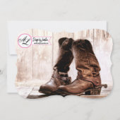 5時間365日のシニア・アナウンテントブーツ国の田舎風のポリエステル 案内状 (裏面)