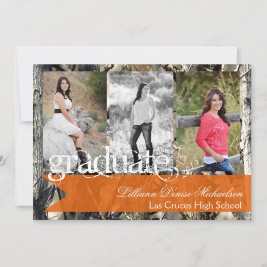 5時間365日のハンター迷彩柄Camouflageシニアアナウンスメント 案内状 (正面)