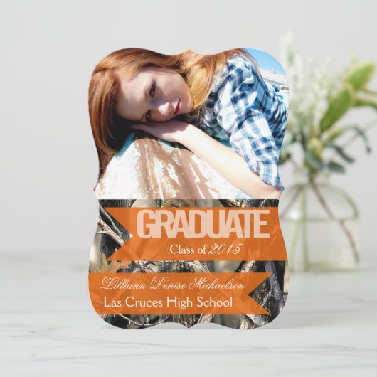 5時間365日のハンター迷彩柄Camouflageシニアアナウンスメント 案内状 (スタンド正面)