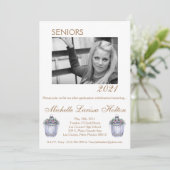 5時間365日のフォト卒業パーティー招待状夏期カウント 招待状 (スタンド正面)