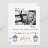 5時間365日のフォト卒業パーティー招待状夏期カウント 招待状 (正面/裏面)