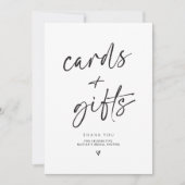 5時間365日のブライダルシャワーカードのギフトモダン標識 (正面)