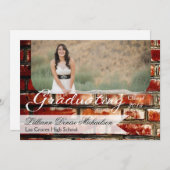 5時間365日のブリック・ウォールグランジ・建物に関する上級者向け発表 案内状 (正面/裏面)