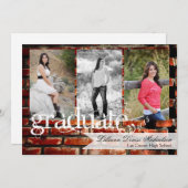 5時間365日のブリック・ウォールグランジ・建物に関する上級者向け発表 案内状 (正面/裏面)