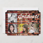 5時間365日のブリック・ウォールグランジ・建物に関する上級者向け発表 案内状 (正面)