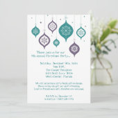 5時間365日のレトロクリスマスクリスマスオーナメント招待状 招待状 (スタンド正面)