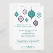 5時間365日のレトロクリスマスクリスマスオーナメント招待状 招待状 (正面/裏面)