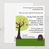 5時間365日の不気味おもしろいハローウィンパーティ招待状 招待状 (正面/裏面)