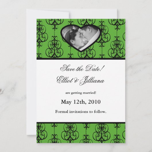 5時間365日の写真の保存婚約発表 招待状 (正面)