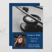 5時間365日の医療学校看護写真卒業招待状 招待状 (正面/裏面)