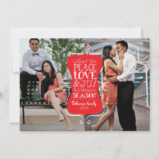 5時間365日の平和、愛と喜びのフレーム2フォトカード シーズンカード