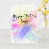 5時間365日の抽象芸術・マザーズ・デイ・カード カード (黄色い花)