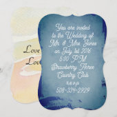 5時間365日の招待ブラケットの結婚式シンプル 招待状 (正面/裏面)