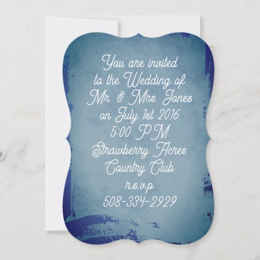 5時間365日の招待ブラケットの結婚式シンプル 招待状 (正面)