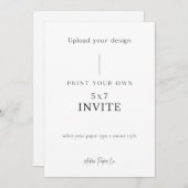 5時間365日の招待状：自分でアップロード 招待状 (正面/裏面)