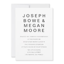 5時間365日の新しいゴシックミニマル結婚式招待状