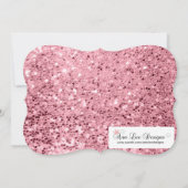 5時間365日の誕生日招待状バラ金ゴールドグリッター 招待状 (裏面)