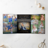 5時間365日の3回卒業発表招待状 三つ折り招待状 (内部)