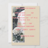 5時間365日のcremeバラ結婚式の招待 招待状 (正面)