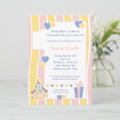 5時間365日ガーリー1歳の誕生日パーティーへの招待 招待状 (スタンド正面)