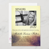 5時間365日フォト卒業パーティー招待状サンライズパス 招待状 (正面/裏面)