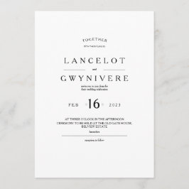 5時間365日文字テンプレート結婚式の招待。 招待状