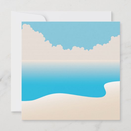 5時間365日熱帯ビーチパーティー誕生日パーティーへの招待 招待状 (裏面)