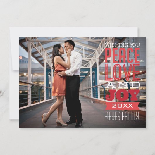 5時間365日、1枚のフォトピース、愛と喜びのフォトカード シーズンカード (正面)