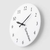 『5時』 ラージ壁時計 (傾斜)