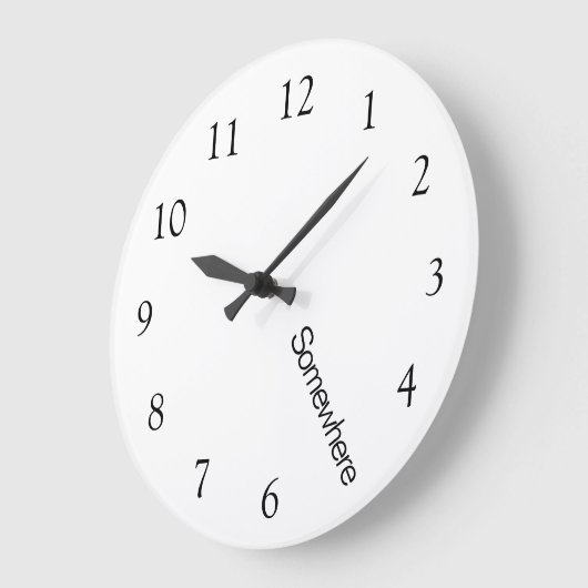 『5時』 ラージ壁時計 (傾斜)