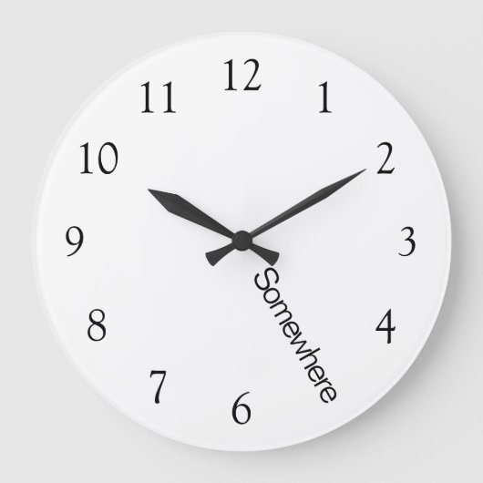 『5時』 ラージ壁時計 (正面)