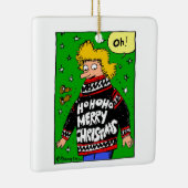 5月あなたのクリスマスのセーターはすべて暖かく及び醜いです セラミックオーナメント (右)