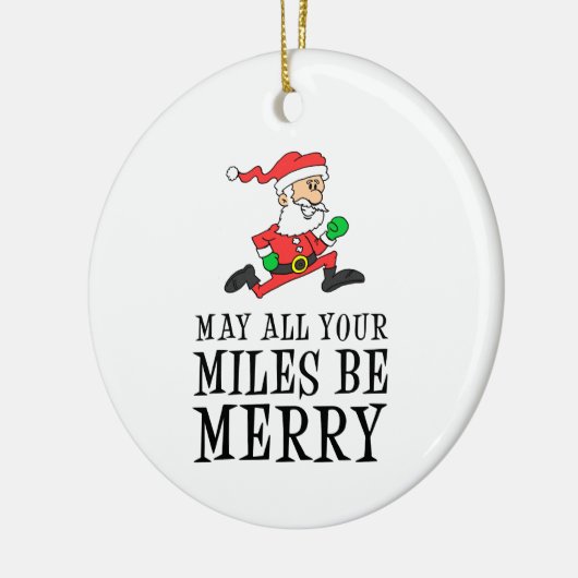 5月あなたのマイルはすべてメリーなサンタです セラミックオーナメント (左)