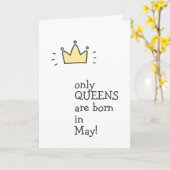 5月にクイーン生まれしかいないの!かわいい誕生日 カード (黄色い花)