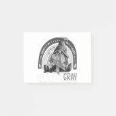 5月にレインボーWe衣服灰色の脳がん認識度 ポストイット (正面)