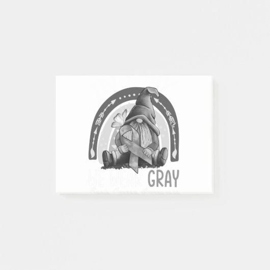 5月にレインボーWe衣服灰色の脳がん認識度 ポストイット (正面)