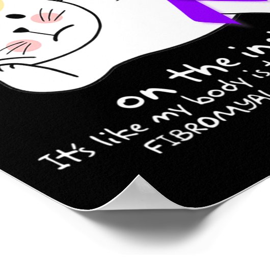 5月に外の線維筋痛Aで病気に見えない ポスター (角)