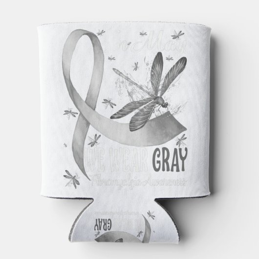 5月に我々は灰色の脳がん衣服を認識度 缶クーラー (裏面)