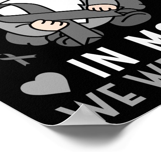 5月に我々は灰色の脳衣服の灰色のリボンを ポスター (角)