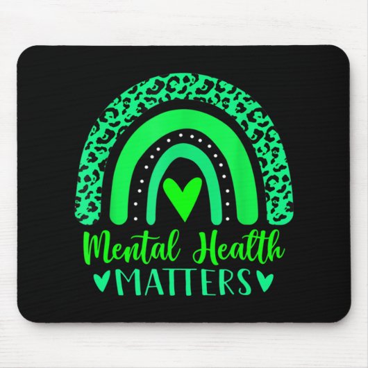 5月に我々は衣服グリーン精神衛生認識度R マウスパッド (正面)