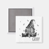 5月に我々は衣服灰色の脳がん認識度灰色 マグネット (正面/裏面)