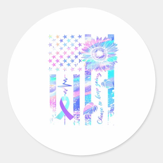 5月に我々衣服リボン自殺認識度メンタルヘア ラウンドシール (正面)